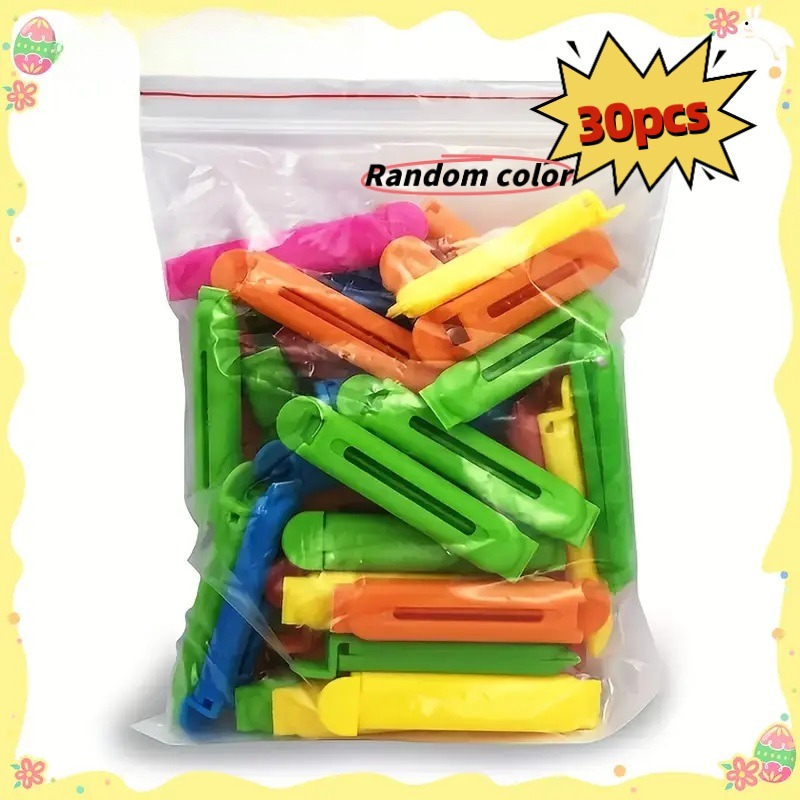Food Storage Zip Lock Bags - 30pcs Multicolor Food Sealing Clips: Keep
