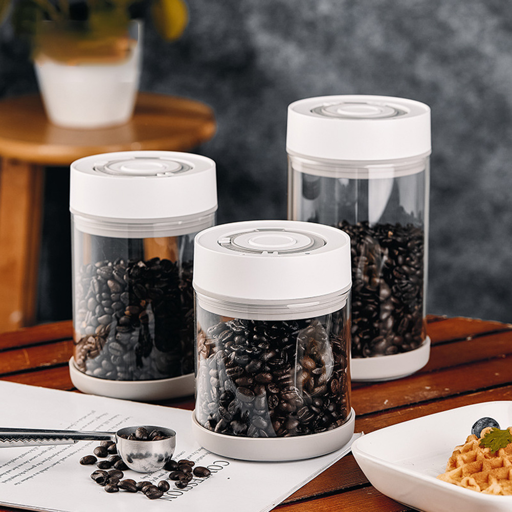 Food Storage Unit - Kitchen Moisture-proof Glass Coffee Bean Jar