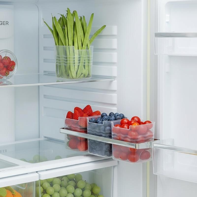 Food Storage Plastic Boxes - 4Pcs Food Grade Refrigerator Storage Boxes
