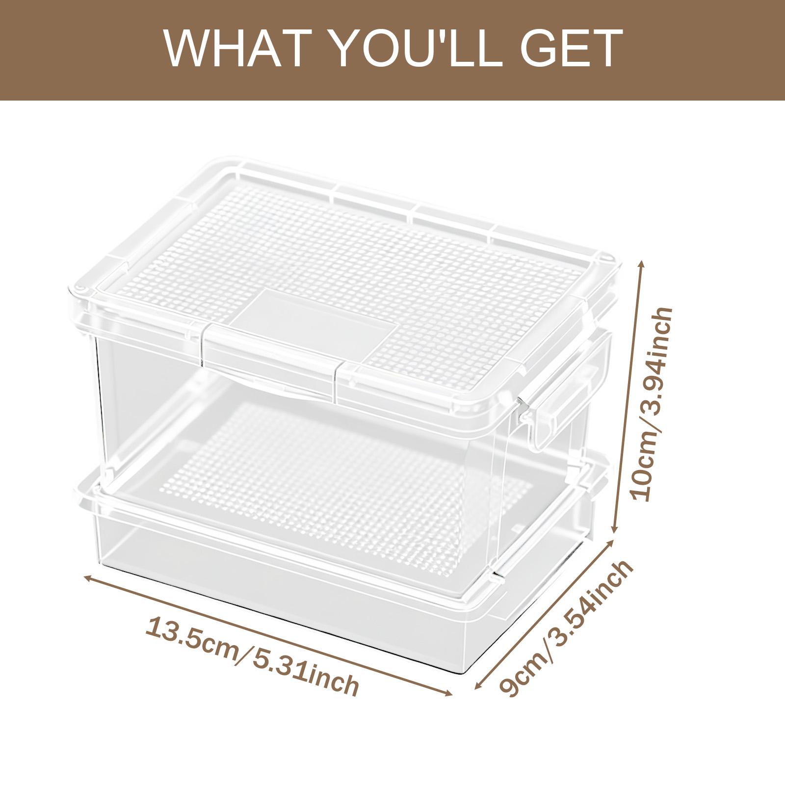 Food Storage Plastic Boxes - Plastic Turtle Feeder Reptile Breeding Box