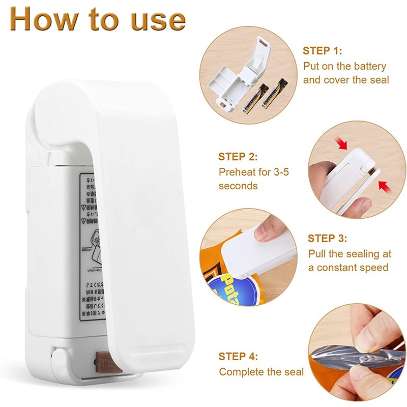 Mini Heat Bag Sealer Portable  - Food Storage Zip Lock Bags recension och pris
