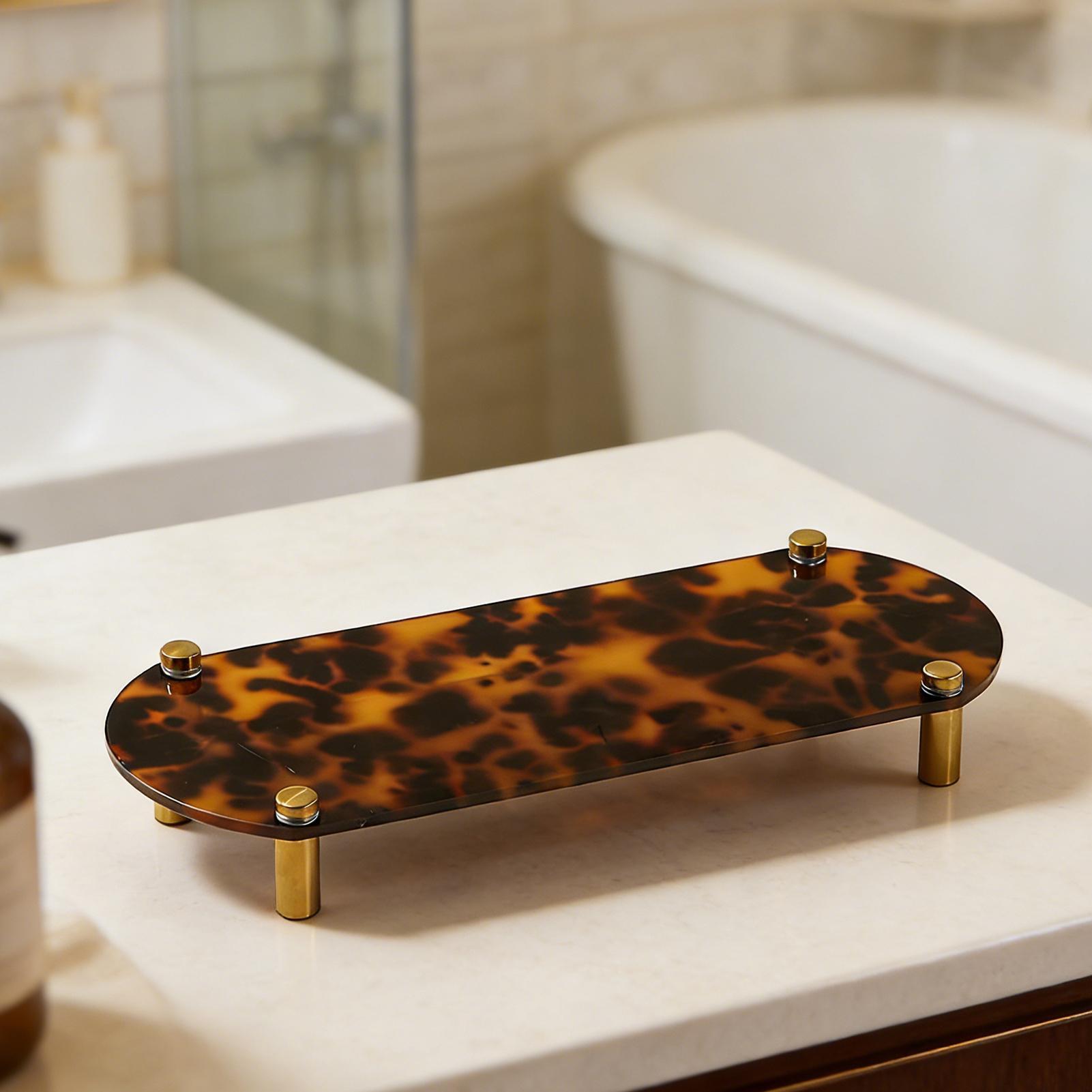 Bathroom Counter Tray Tortoise - Food Storage Home recension och pris