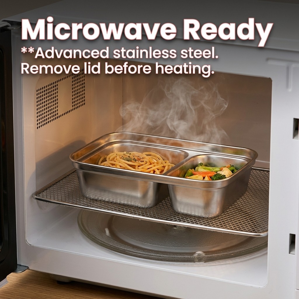 Microwave Safe 304 Stainless S - Storage Food Prep recension och pris