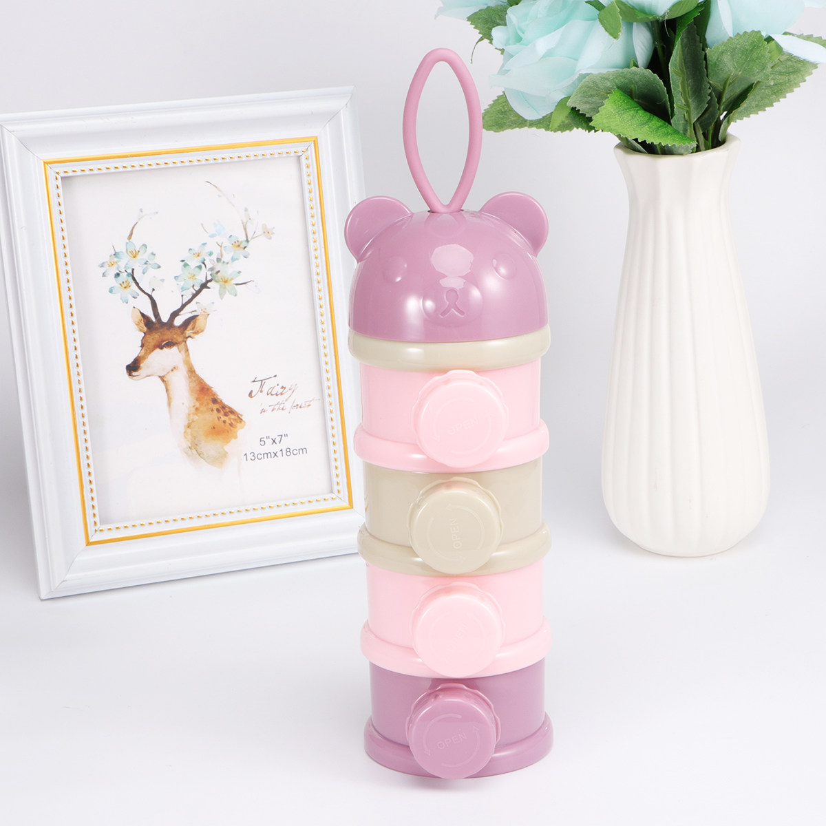 4-Section Portable Milk Powder - Food Storage Baby recension och pris