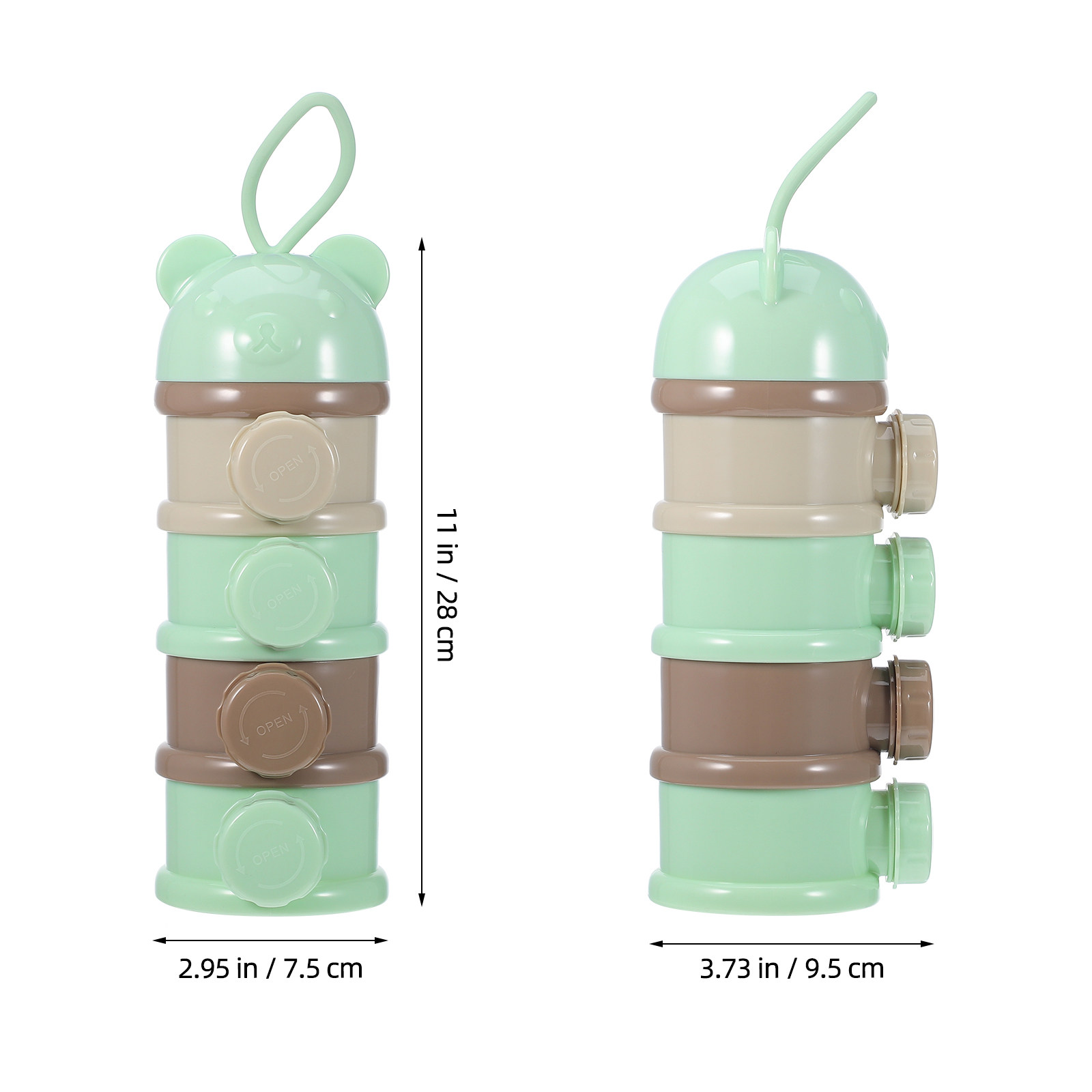 4-Section Portable Milk Powder - Food Storage Baby recension och pris