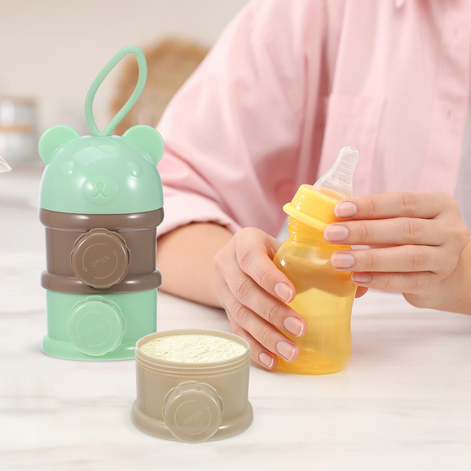 4-Section Portable Milk Powder - Food Storage Baby recension och pris