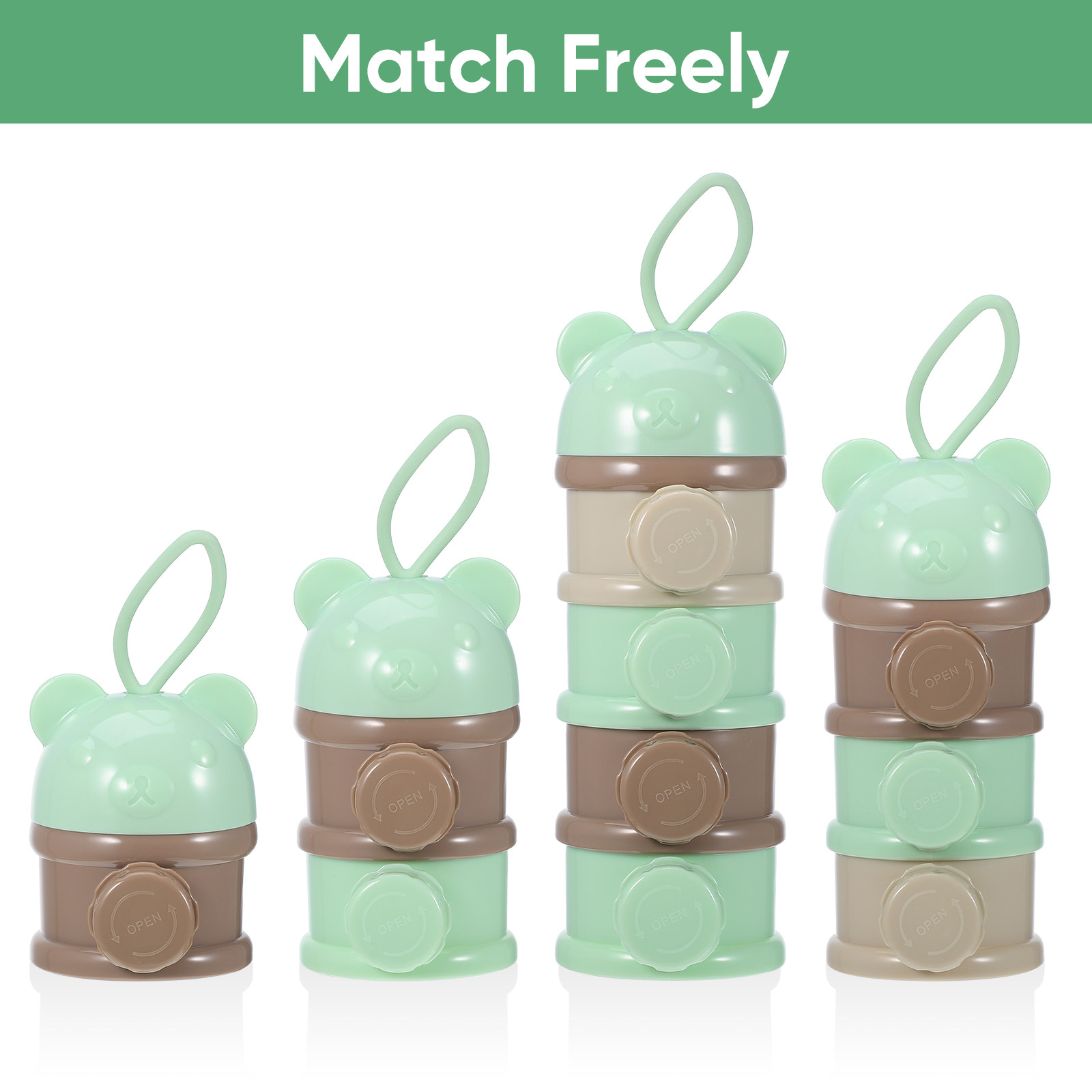 4-Section Portable Milk Powder - Food Storage Baby recension och pris