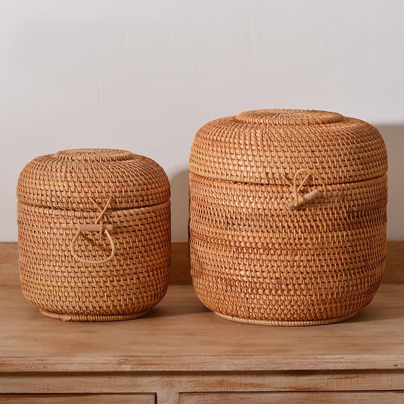 Handwoven Rattan Tea Storage B - Food Storage Made Easy recension och pris