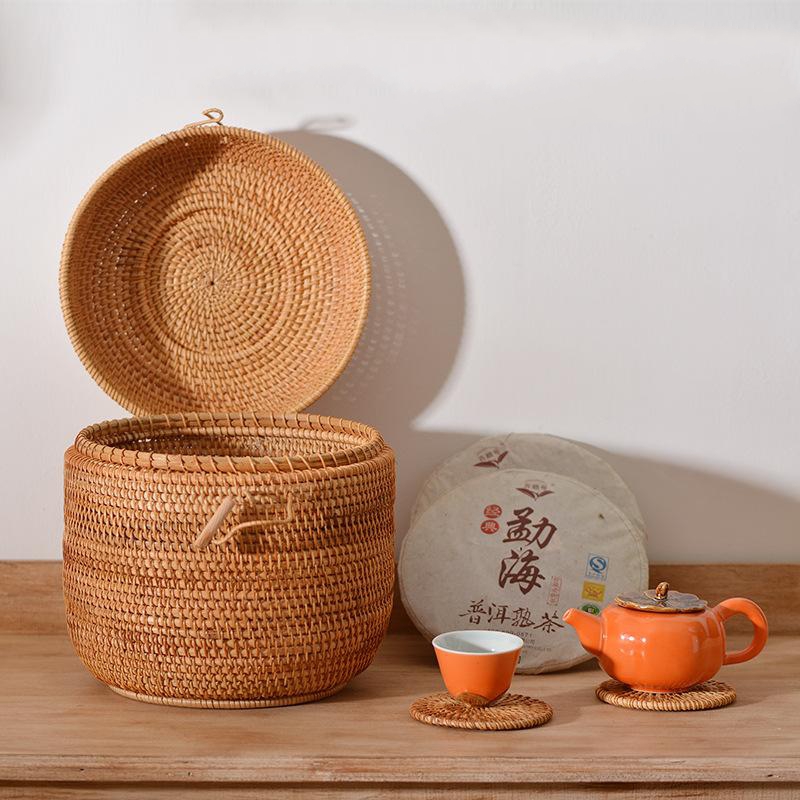 Handwoven Rattan Tea Storage B - Food Storage Made Easy recension och pris