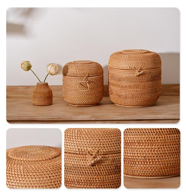 Handwoven Rattan Tea Storage B - Food Storage Made Easy recension och pris