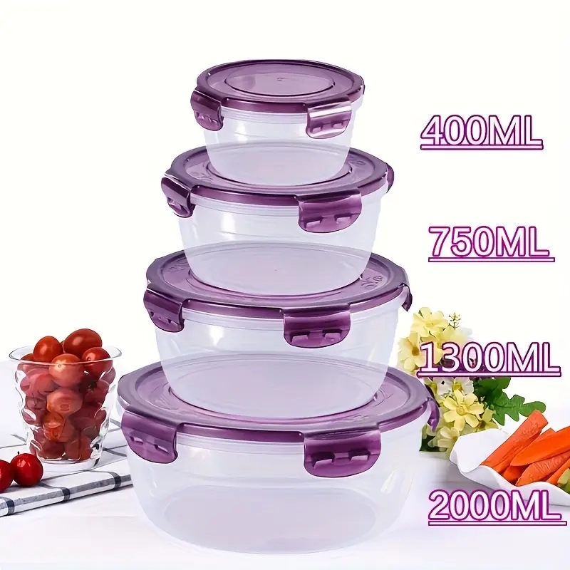 4 Plastic Food Storage Contain - Food Storage Plastic Boxes recension och pris