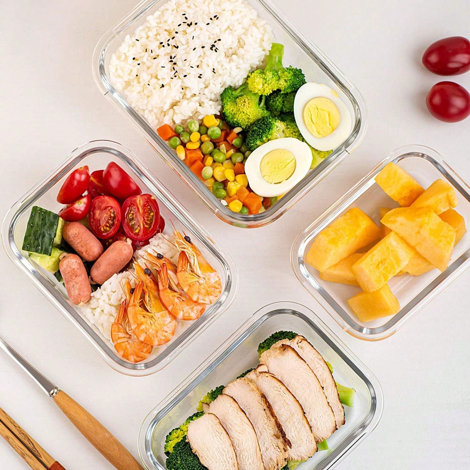 10 Pack Glass Meal Prep Contai - Food Storage Made Easy recension och pris