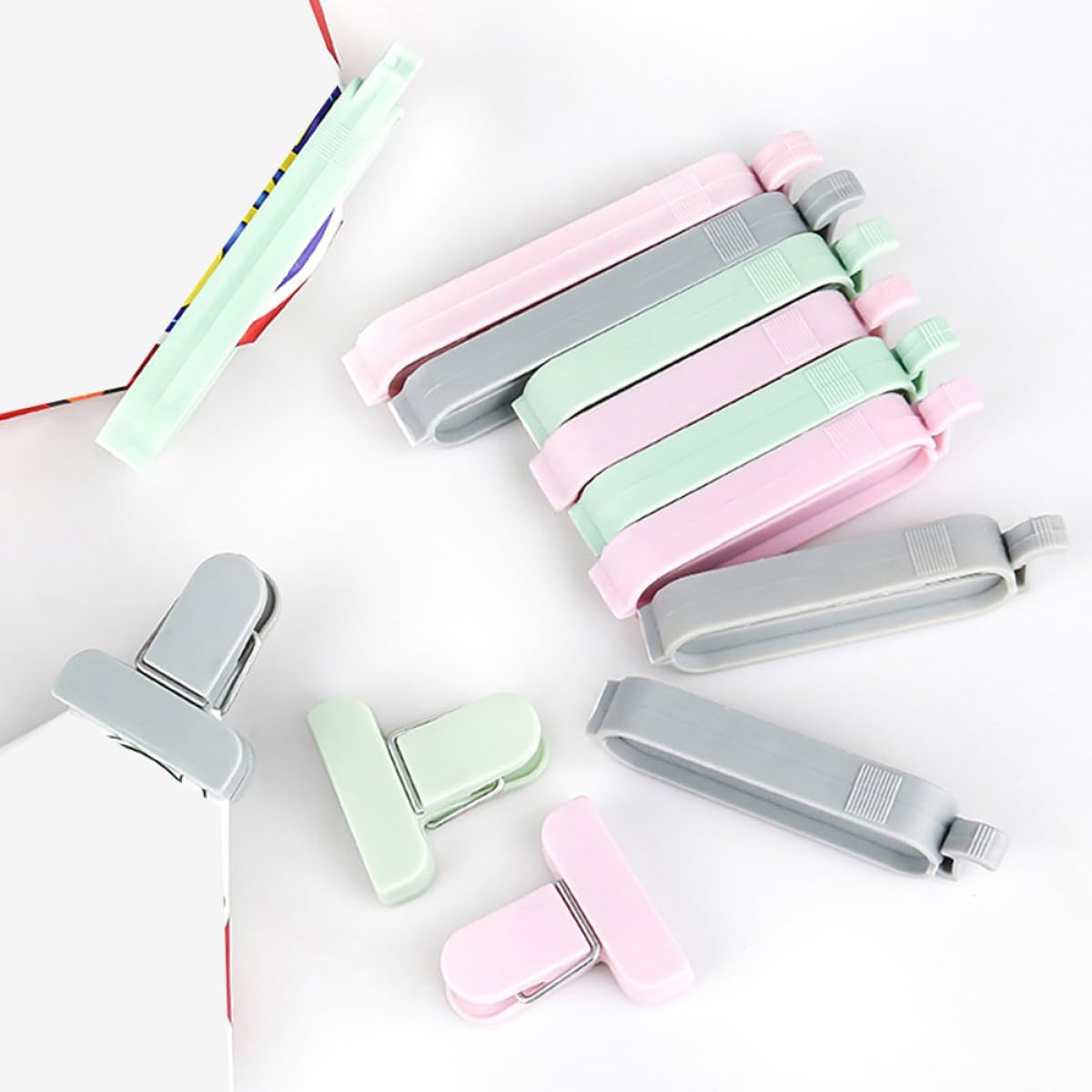 12pcs Mixed Color Plastic Seal - Food Storage Zip Lock Bags recension och pris