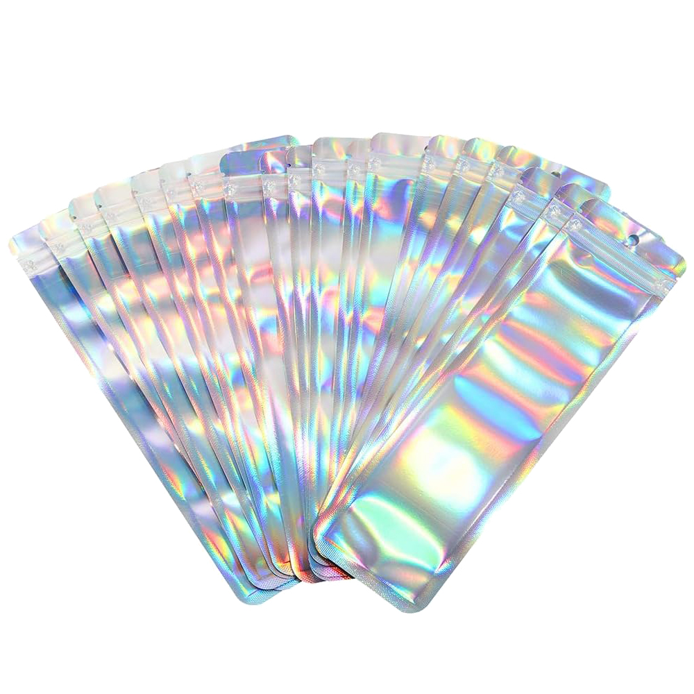 50pcs Long Holographic Packagi - Food Storage Zip Lock Bags recension och pris