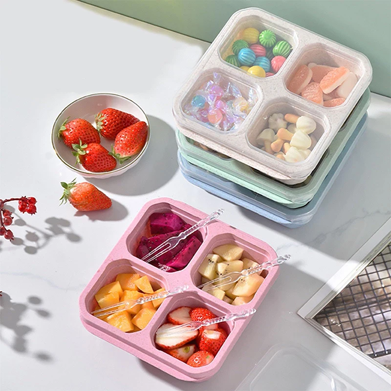 4 Grids Food Storage Box Porta - Food Storage Plastic Boxes recension och pris