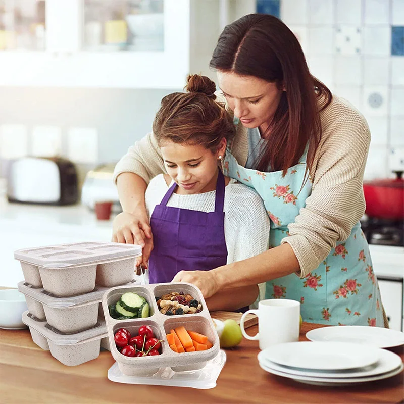 4 Grids Food Storage Box Porta - Food Storage Plastic Boxes recension och pris