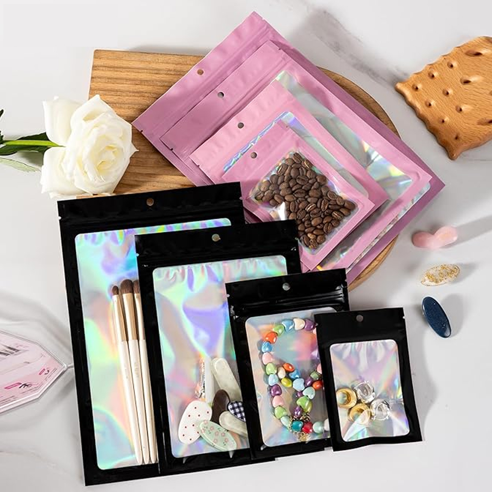 10-1000Pcs Holographic Ziplock - Food Storage Zip Lock Bags recension och pris