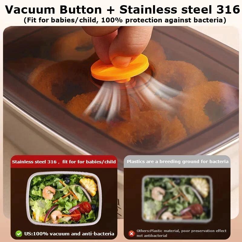 600ml/1000ml/1500ml Stainless  - Food Storage Vacuum Containers recension och pris