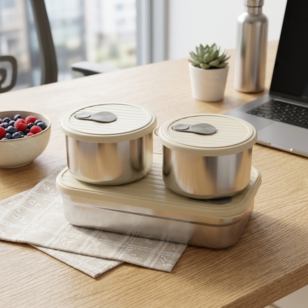 Microwave Safe 304 Stainless S - Storage Food Prep recension och pris