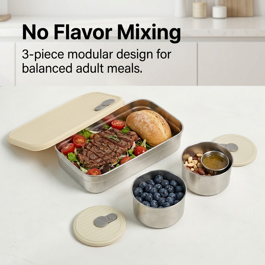 Microwave Safe 304 Stainless S - Storage Food Prep recension och pris