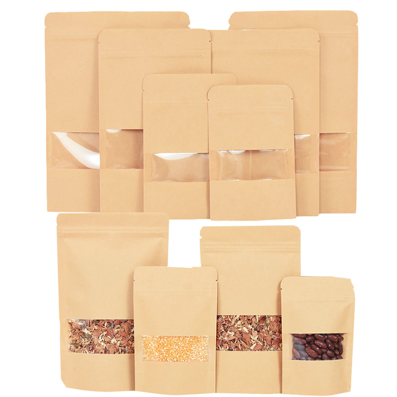 20/50pcs Kraft Paper Zip Lock  - Food Storage Zip Lock Bags recension och pris