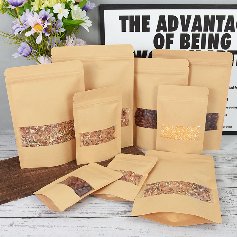 20/50pcs Kraft Paper Zip Lock  - Food Storage Zip Lock Bags recension och pris