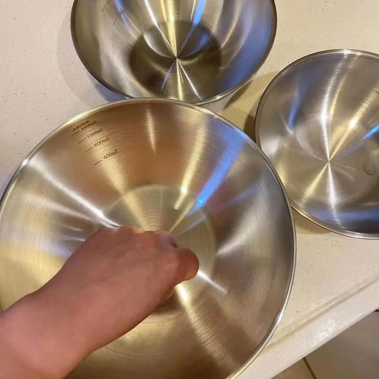 1-3 Stainless Steel Bowl Set w - Food Storage Home recension och pris