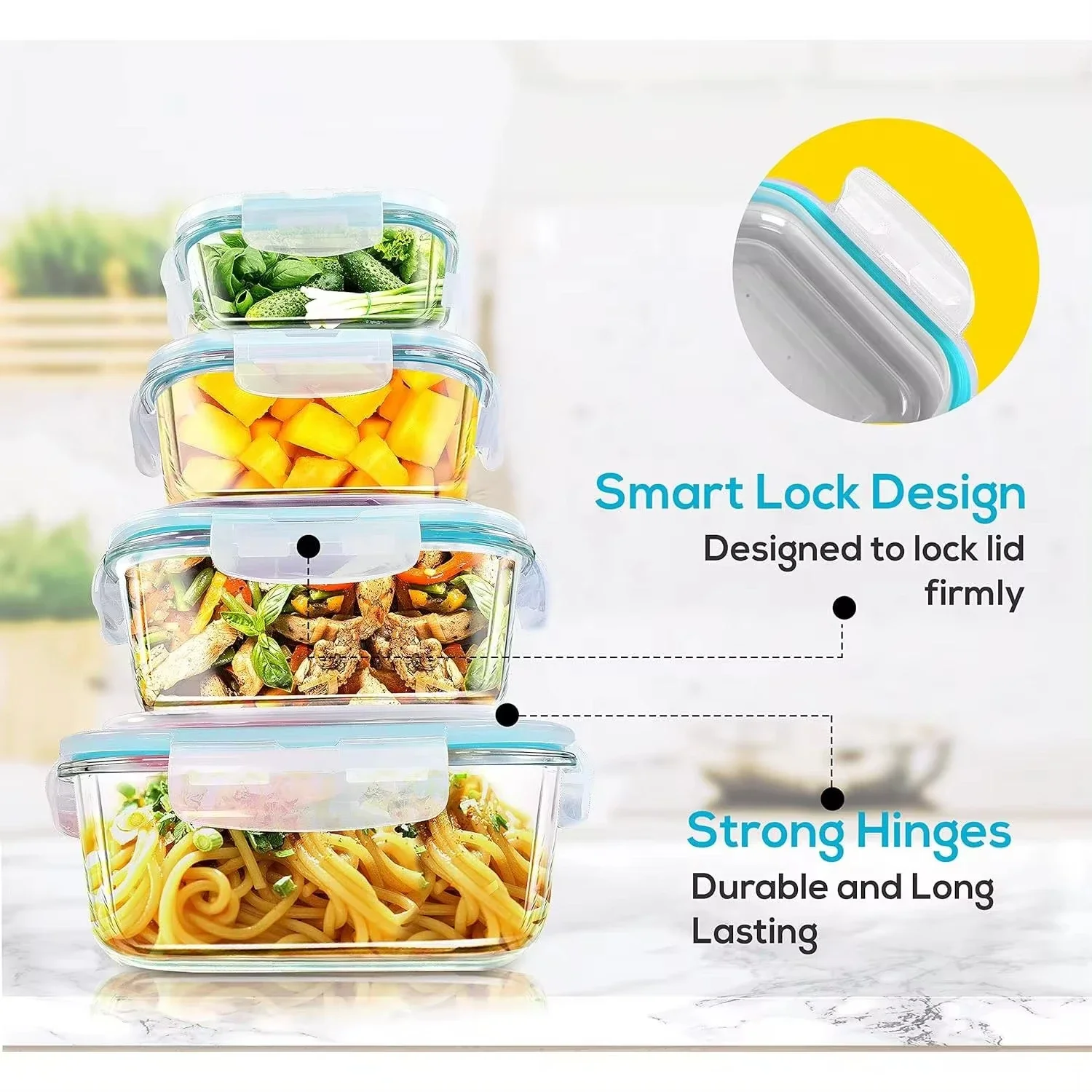 Glass Lunch Box Food Storage C - Storage Food Prep recension och pris