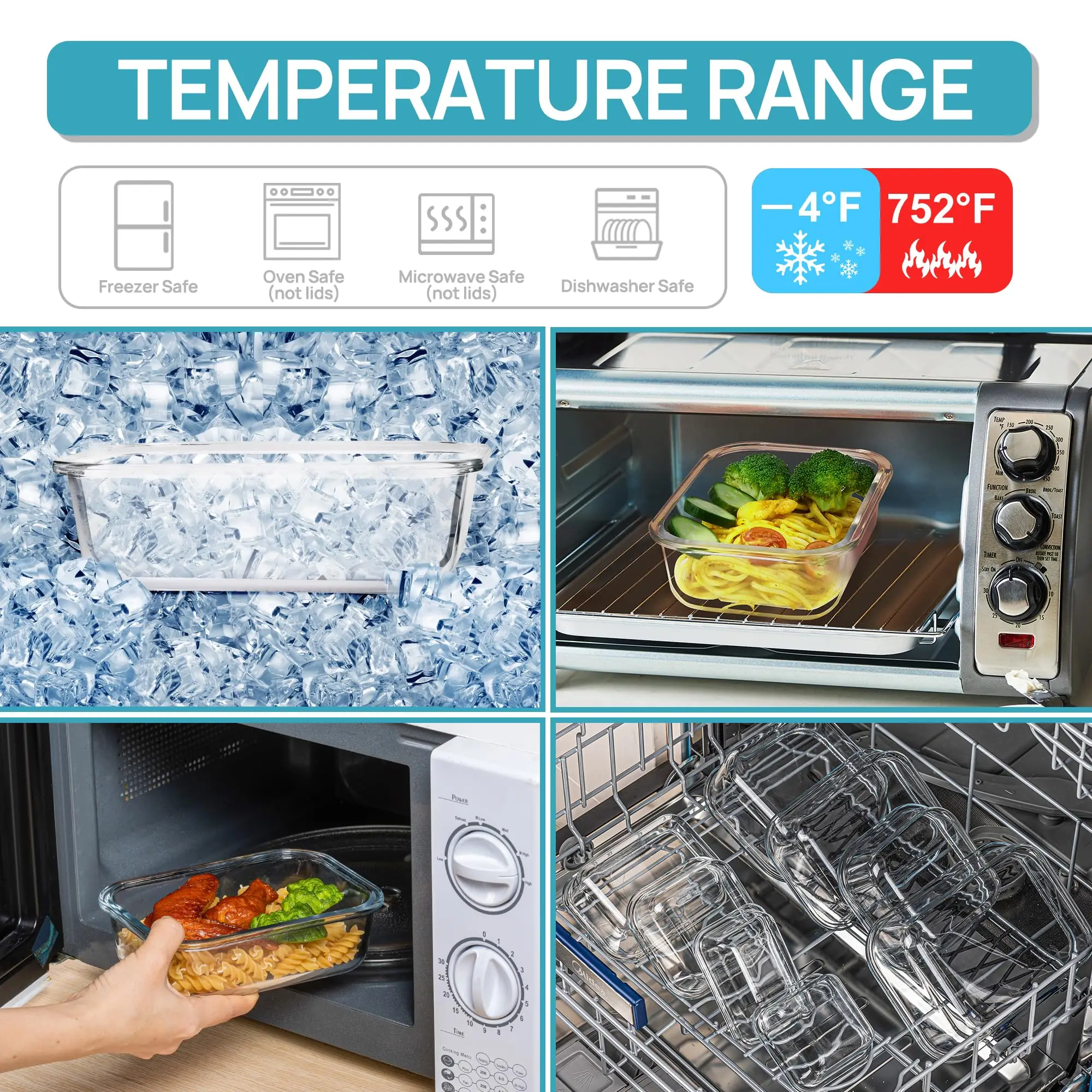 Glass Lunch Box Food Storage C - Storage Food Prep recension och pris