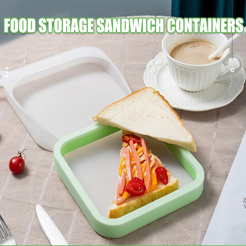 Silicone Sandwich Toast Bento  - Food Storage Made Easy recension och pris