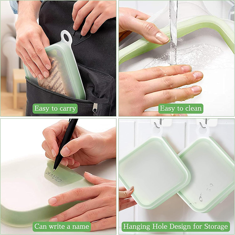 Silicone Sandwich Toast Bento  - Food Storage Made Easy recension och pris